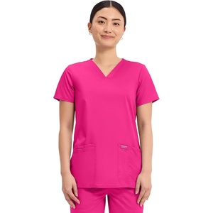 image:imageCherokee WW Revolution Medical Womens Scrub Top VNeck 3Pocket ScrubsElectric Pink