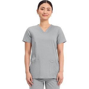 image:imageCherokee WW Revolution Medical Womens Scrub Top VNeck 3Pocket ScrubsGrey