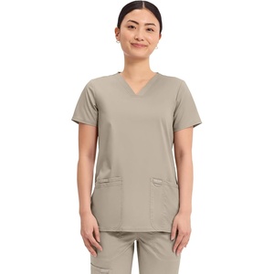 image:imageCherokee WW Revolution Medical Womens Scrub Top VNeck 3Pocket ScrubsKhaki
