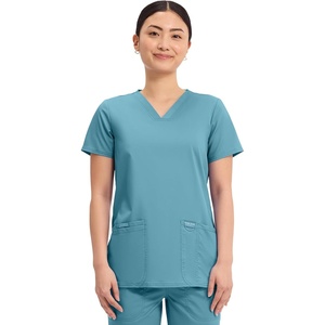 image:imageCherokee WW Revolution Medical Womens Scrub Top VNeck 3Pocket ScrubsSoft Marine