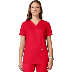 image:imageCherokee WW Revolution Medical Womens Scrub Top VNeck 3Pocket ScrubsSweet Paprika