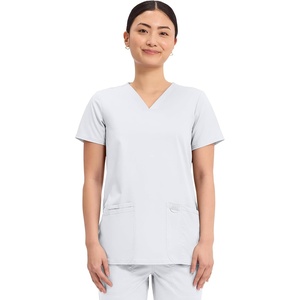 image:imageCherokee WW Revolution Medical Womens Scrub Top VNeck 3Pocket ScrubsWhite