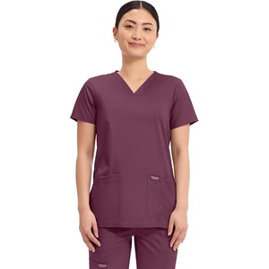 image:imageCherokee WW Revolution Medical Womens Scrub Top VNeck 3Pocket ScrubsWine