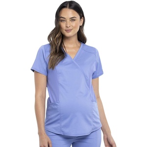 image:imageCherokee WW Revolution Mock Wrap Maternity Scrub Top 2Way StretchCiel