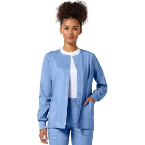 image:imageCherokee WW Revolution Scrub Jackets for Woman Snap Front Nurse JacketCiel