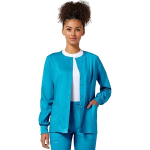 image:imageCherokee WW Revolution Scrub Jackets for Woman Snap Front Nurse JacketTurquoise