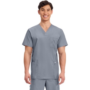 image:imageCherokee WW Revolution VNeck Scrub Top for Men with 3 PocketsGrey