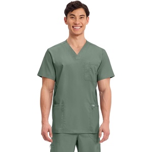 image:imageCherokee WW Revolution VNeck Scrub Top for Men with 3 PocketsOlive