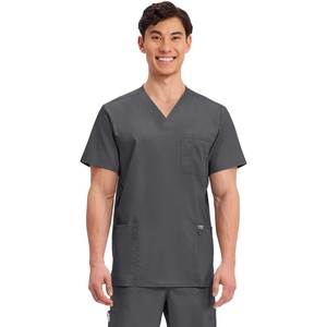 image:imageCherokee WW Revolution VNeck Scrub Top for Men with 3 PocketsPewter
