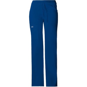 image:imageCherokee Women Scrubs Pants Low Rise Flare Leg Bottoms Adjustable Drawstring with 6 Pockets  24001Galaxy Blue