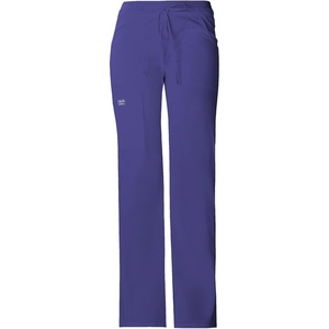 image:imageCherokee Women Scrubs Pants Low Rise Flare Leg Bottoms Adjustable Drawstring with 6 Pockets  24001Grape