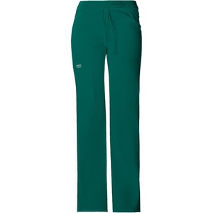 image:imageCherokee Women Scrubs Pants Low Rise Flare Leg Bottoms Adjustable Drawstring with 6 Pockets  24001Hunter