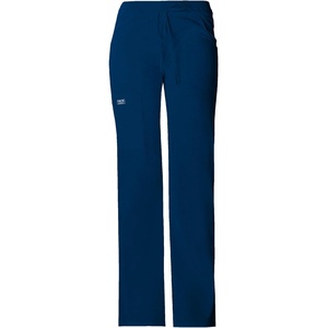 image:imageCherokee Women Scrubs Pants Low Rise Flare Leg Bottoms Adjustable Drawstring with 6 Pockets  24001Navy