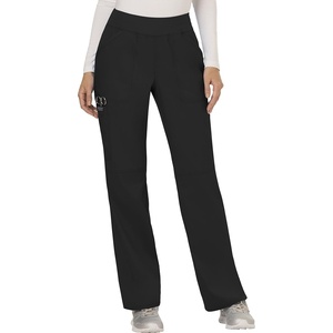 image:imageCherokee Womens Mid Rise Straight Leg Pullon PantBlack