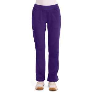 image:imageCherokee Womens Mid Rise Straight Leg Pullon PantGrape