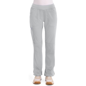 image:imageCherokee Womens Mid Rise Straight Leg Pullon PantGrey