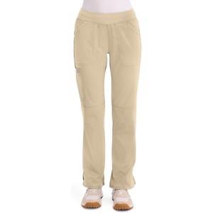 image:imageCherokee Womens Mid Rise Straight Leg Pullon PantKhaki