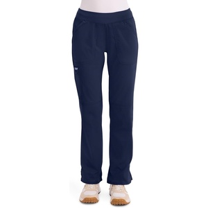 image:imageCherokee Womens Mid Rise Straight Leg Pullon PantNavy