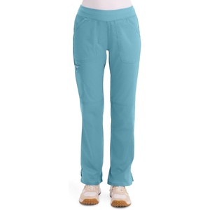 image:imageCherokee Womens Mid Rise Straight Leg Pullon PantSoft Marine