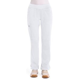 image:imageCherokee Womens Mid Rise Straight Leg Pullon PantWhite