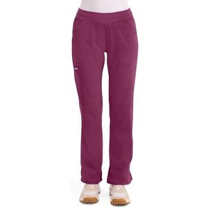 image:imageCherokee Womens Mid Rise Straight Leg Pullon PantWine