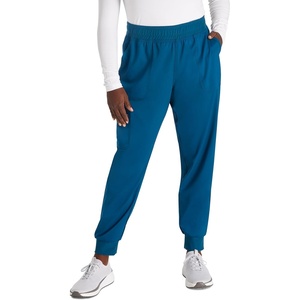 image:imageCherokee Womens Scrub Jogger Pants Modern Classic Fit Mid Rise Bottom with 5 Pockets Elastic Knit Waistband  WW115Caribbean Blue