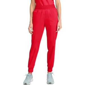 image:imageCherokee Womens Scrub Jogger Pants Modern Classic Fit Mid Rise Bottom with 5 Pockets Elastic Knit Waistband  WW115Sweet Paprika