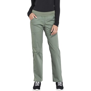 image:imageCherokee Womens Scrub Pants Mid Rise Straight Leg Pullon Cargo Pant with 6 Pockets amp 2Way Stretch Fabric  WW170Olive