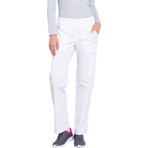 image:imageCherokee Womens Scrub Pants Mid Rise Straight Leg Pullon Cargo Pant with 6 Pockets amp 2Way Stretch Fabric  WW170White