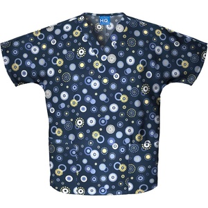 image:imageCherokee Workwear Originals Womens Eggplant VNeck Short Sleeve Scrub Top  LargeDots Wonderful