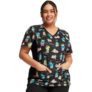 image:imageCherokee Workwear Originals Womens Eggplant VNeck Short Sleeve Scrub Top  LargeFeline Fancactus