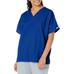 image:imageCherokee Workwear Originals Womens Eggplant VNeck Short Sleeve Scrub Top  LargeGalaxy Blue