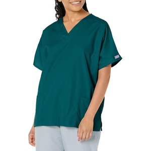 image:imageCherokee Workwear Originals Womens Eggplant VNeck Short Sleeve Scrub Top  LargeHunter