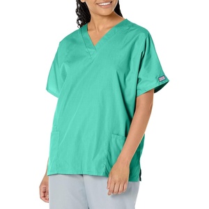 image:imageCherokee Workwear Originals Womens Eggplant VNeck Short Sleeve Scrub Top  LargeSurgical Green