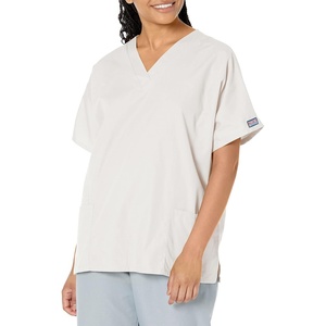 image:imageCherokee Workwear Originals Womens Eggplant VNeck Short Sleeve Scrub Top  LargeTurquoise