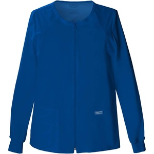 image:imageCherokee Zip Front Scrub Jackets for Women 3 Pockets 2Way Stretch Soft BreathableBrushed Twill  4315Galaxy Blue