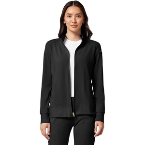 image:imageCherokee iFlex Scrub Jacket for Women 2 Pocket Zip FrontBlack