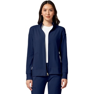 image:imageCherokee iFlex Scrub Jacket for Women 2 Pocket Zip FrontNavy
