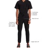image:imageCherokee Infinity Jogger Scrub Pants for Mens Mid Rise 360 StretchBlack