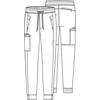 image:imageCherokee Infinity Jogger Scrub Pants for Mens Mid Rise 360 StretchCaribbean Blue