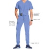 image:imageCherokee Infinity Jogger Scrub Pants for Mens Mid Rise 360 StretchCiel Blue