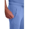 image:imageCherokee Infinity Jogger Scrub Pants for Mens Mid Rise 360 StretchCiel Blue