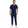 image:imageCherokee Infinity Jogger Scrub Pants for Mens Mid Rise 360 StretchNavy
