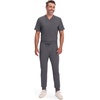 image:imageCherokee Infinity Jogger Scrub Pants for Mens Mid Rise 360 StretchPewter