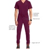image:imageCherokee Infinity Jogger Scrub Pants for Mens Mid Rise 360 StretchWine