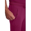 image:imageCherokee Infinity Jogger Scrub Pants for Mens Mid Rise 360 StretchWine