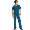 image:imageCherokee Infinity Men Scrub Pants Tapered Leg Medical Bottom with 6 PocketsCaribbean Blue