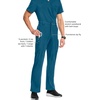 image:imageCherokee Infinity Men Scrub Pants Tapered Leg Medical Bottom with 6 PocketsCaribbean Blue