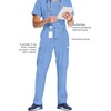 image:imageCherokee Infinity Men Scrub Pants Tapered Leg Medical Bottom with 6 PocketsCiel