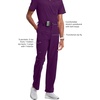 image:imageCherokee Infinity Men Scrub Pants Tapered Leg Medical Bottom with 6 PocketsEggplant